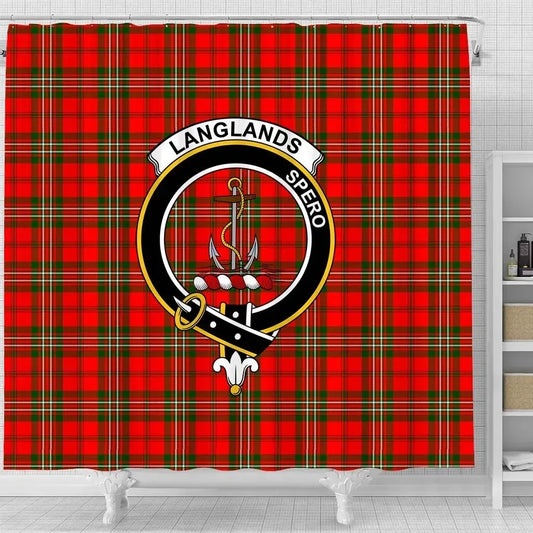 Langlands Tartan Crest Shower Curtain