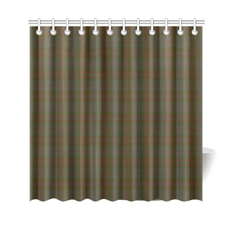 Gray Tartan Plaid Shower Curtain