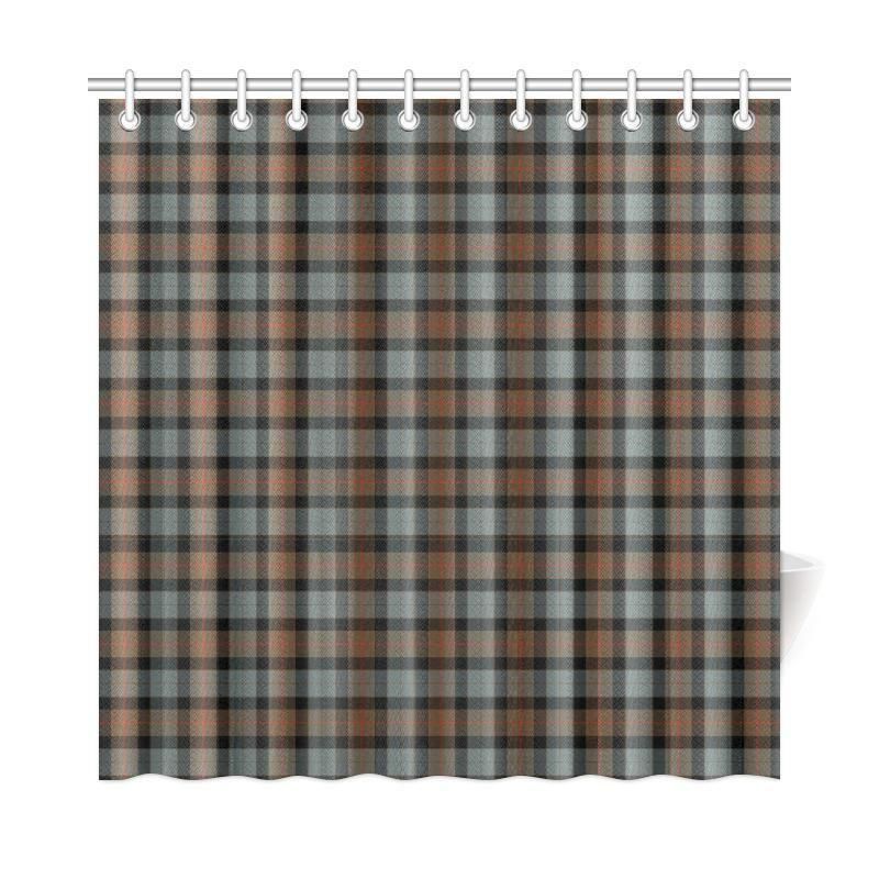 Gunn Weathered Tartan Plaid Shower Curtain