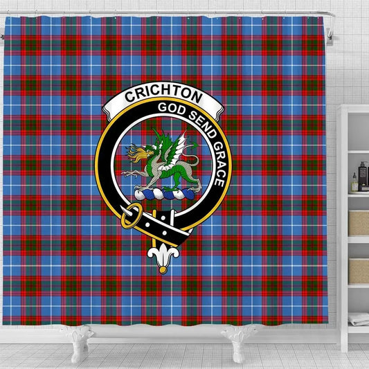 Crichton District Tartan Crest Shower Curtain