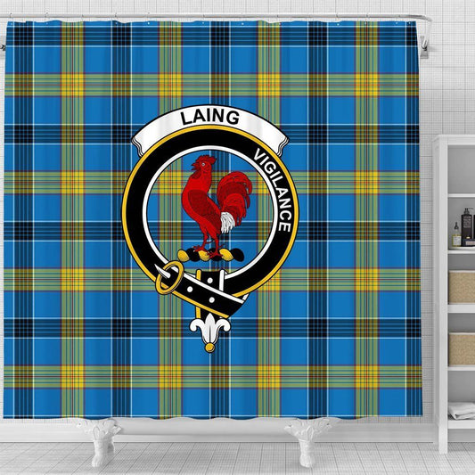 Laing Tartan Crest Shower Curtain