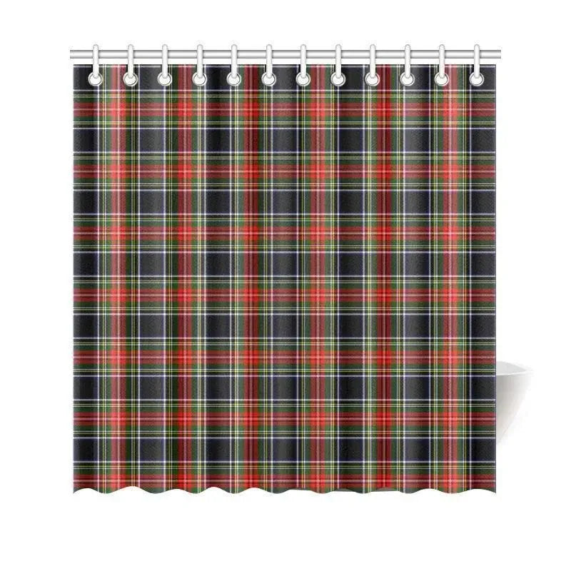 Stewart Black Tartan Plaid Shower Curtain