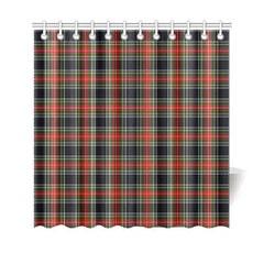 Stewart Black Tartan Plaid Shower Curtain