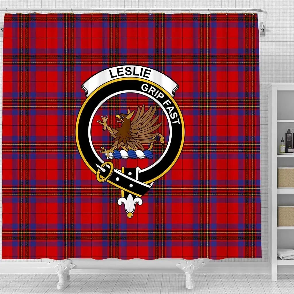 Leslie Tartan Crest Shower Curtain