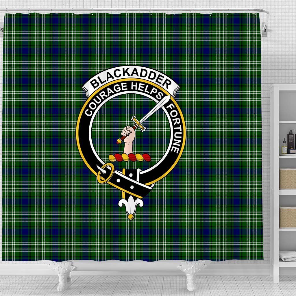 Blackadder Tartan Crest Shower Curtain