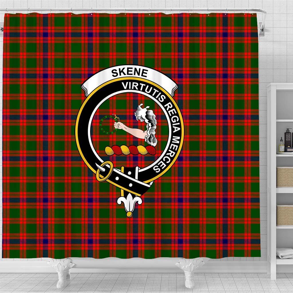 Skene Tartan Crest Shower Curtain