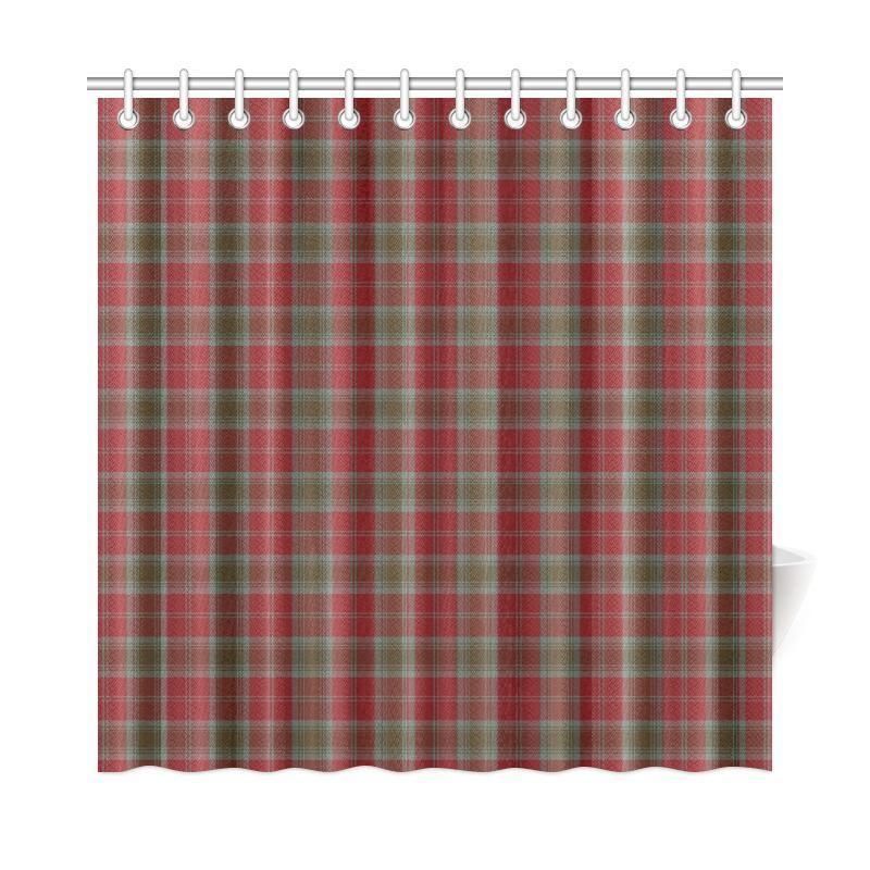 Lindsay Weathered Tartan Plaid Shower Curtain