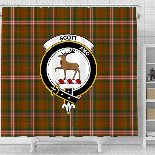 SCOTT BROWN MODERN Tartan Crest Shower Curtain