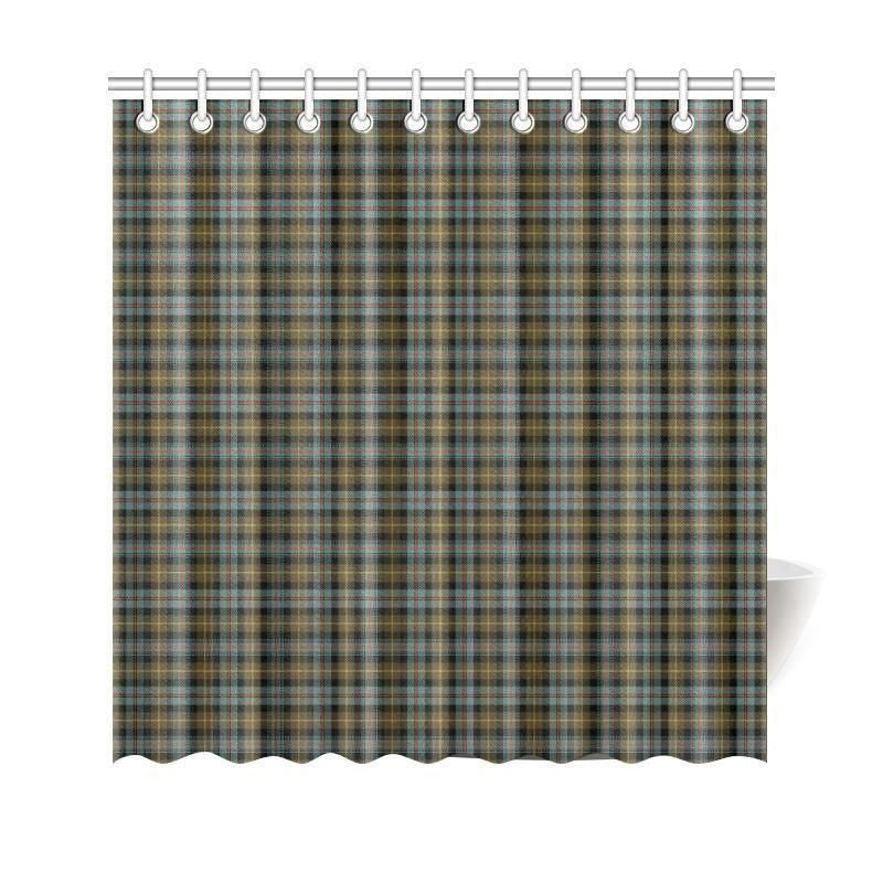 Farquharson Weathered Tartan Plaid Shower Curtain