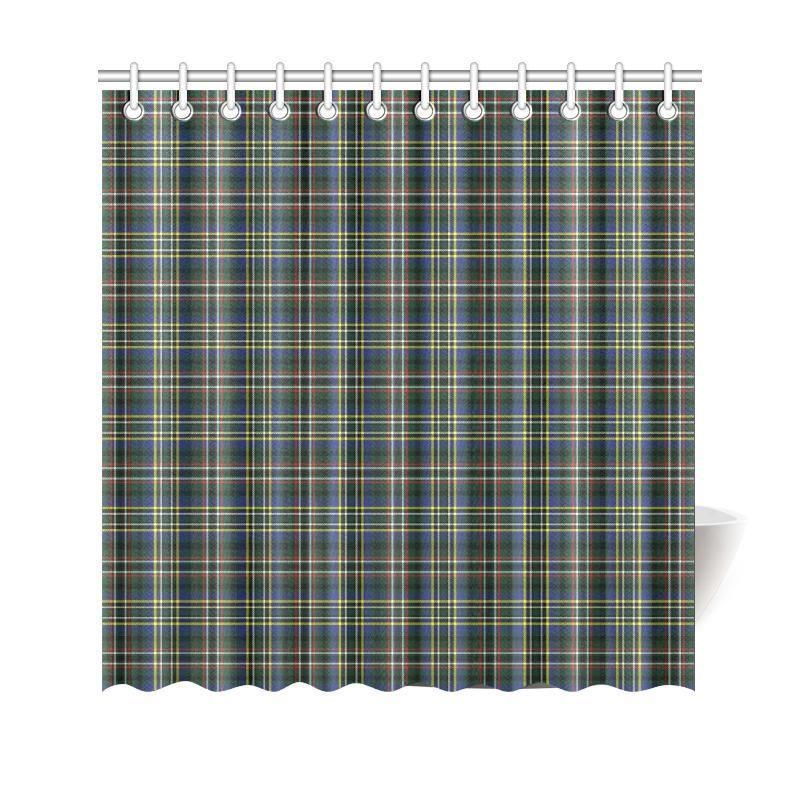 Scott Green Modern Tartan Plaid Shower Curtain