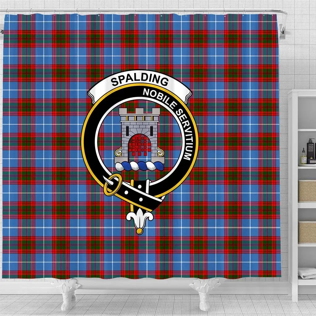 Spalding Tartan Crest Shower Curtain