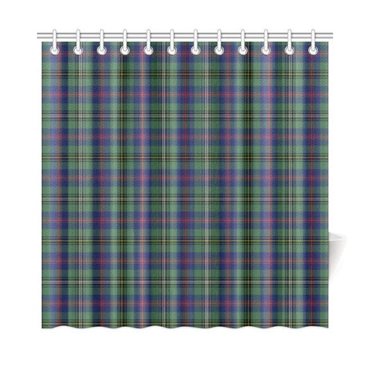 Wood Modern Tartan Plaid Shower Curtain