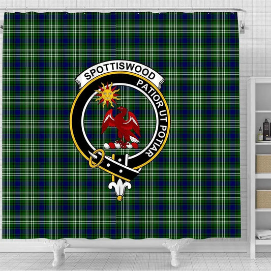 Spottiswood Tartan Crest Shower Curtain