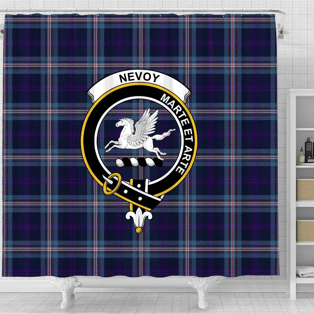 Nevoy Tartan Crest Shower Curtain