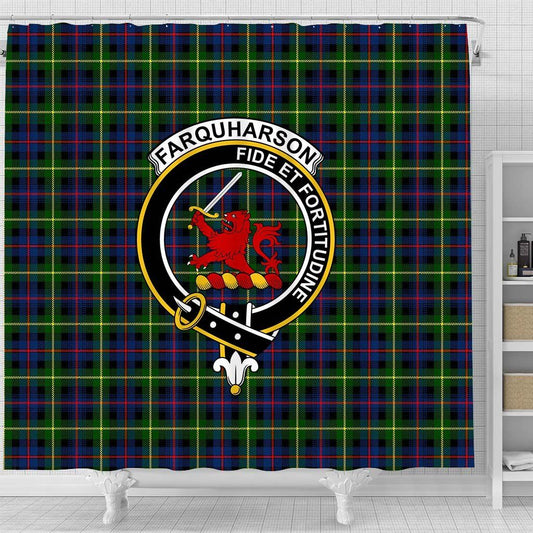 Farquharson Tartan Crest Shower Curtain