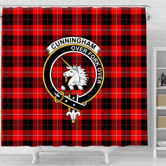 Cunningham Tartan Crest Shower Curtain