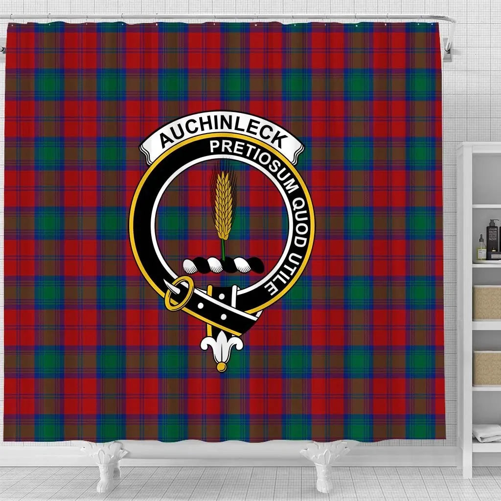 Auchinleck Tartan Crest Shower Curtain