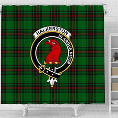 Halkerston Tartan Crest Shower Curtain