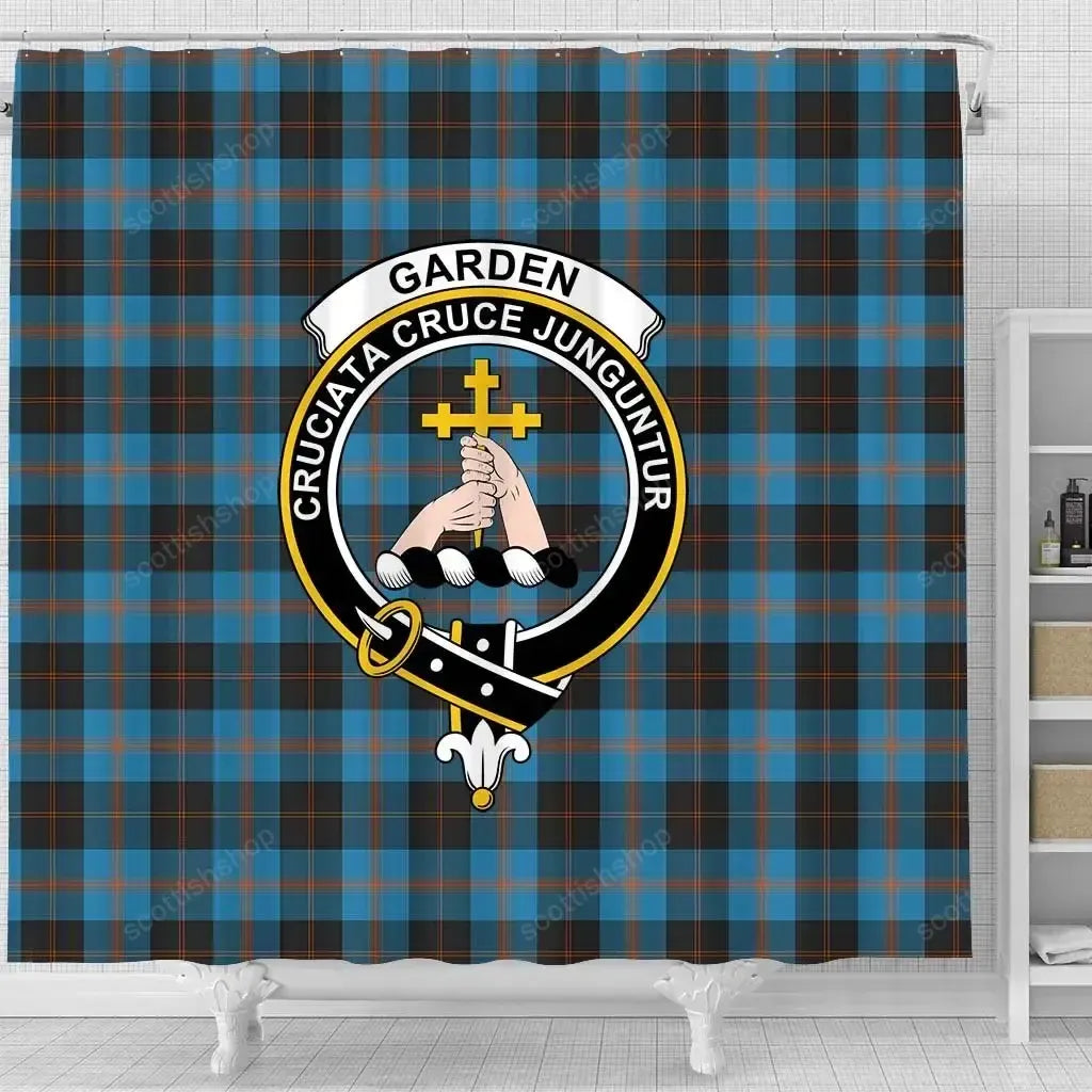 Garden Tartan Crest Shower Curtain