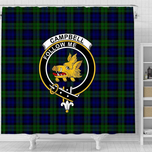 Campbell Tartan Crest Shower Curtain