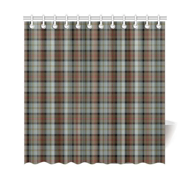 Macleod Of Harris Weathered Tartan Plaid Shower Curtain