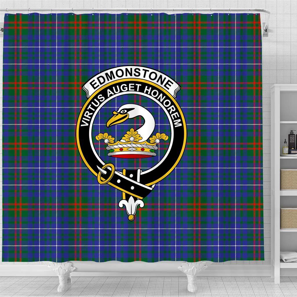 Edmonstone (of Duntreath) Tartan Crest Shower Curtain