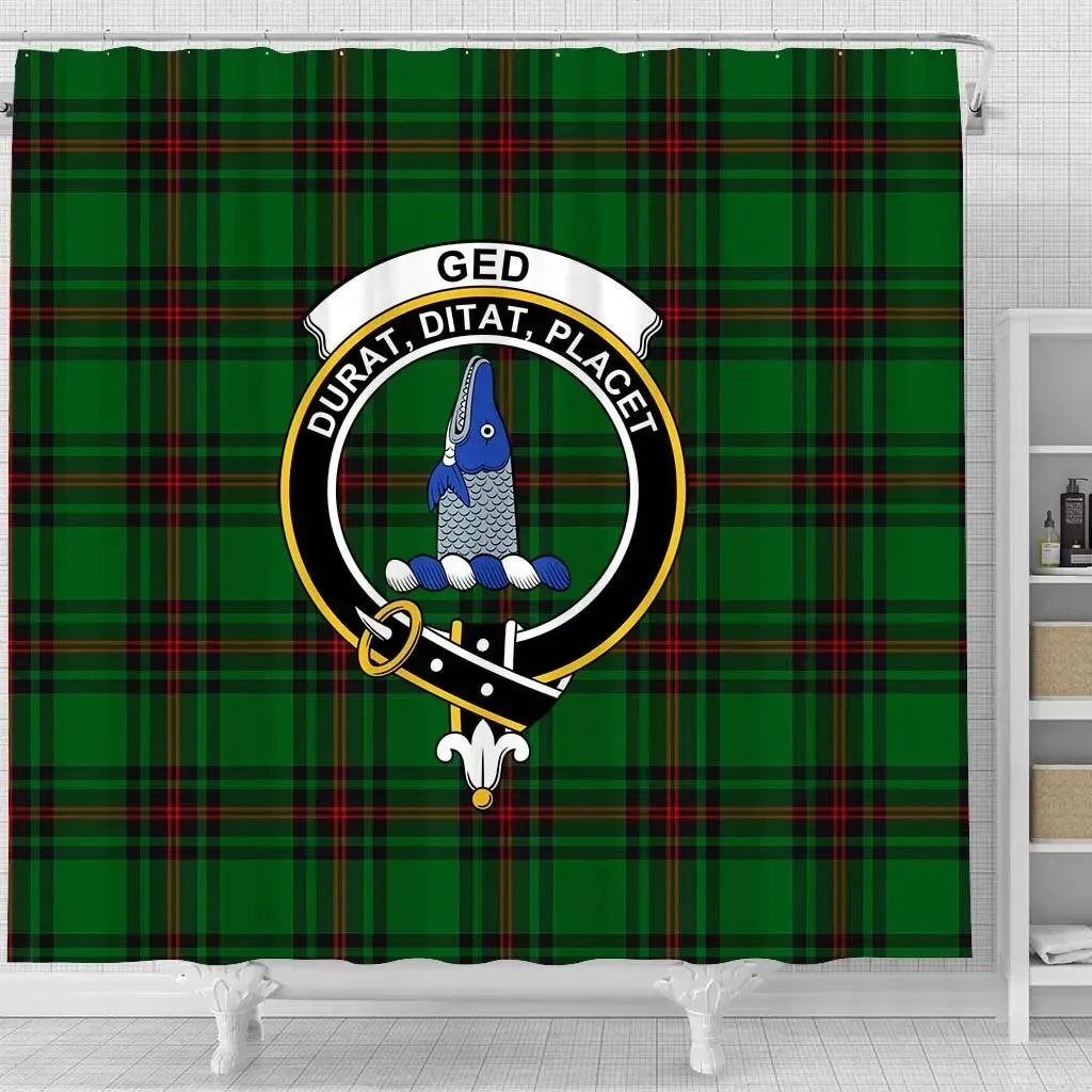 Ged Tartan Crest Shower Curtain