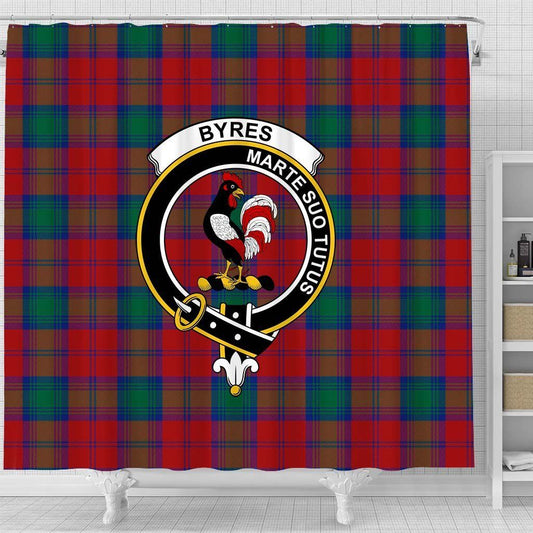 Byres Tartan Crest Shower Curtain