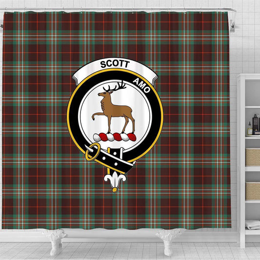 SCOTT BROWN ANCIENT Tartan Crest Shower Curtain