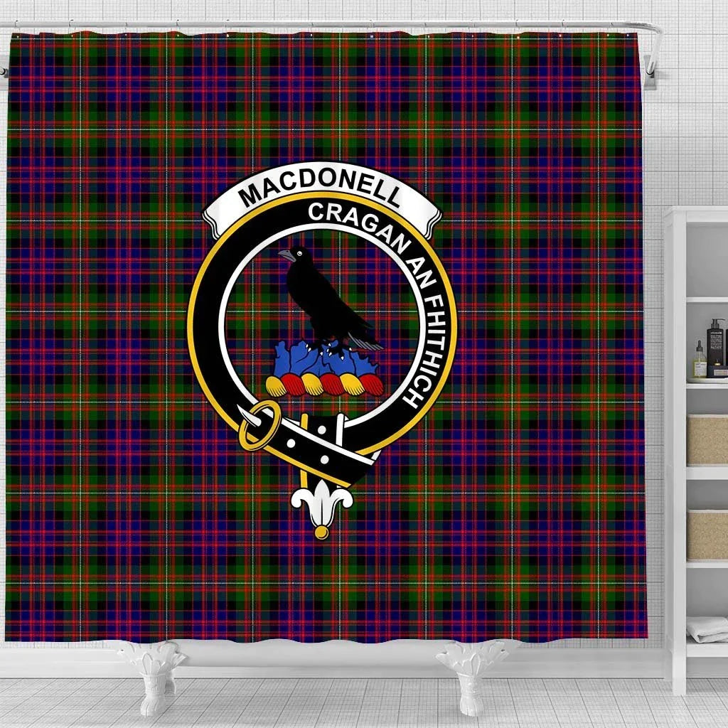 MacDonell of Glengarry Tartan Crest Shower Curtain