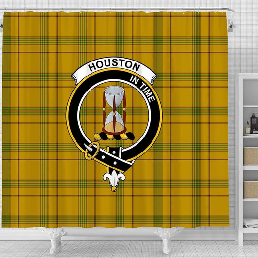 Houston Tartan Crest Shower Curtain