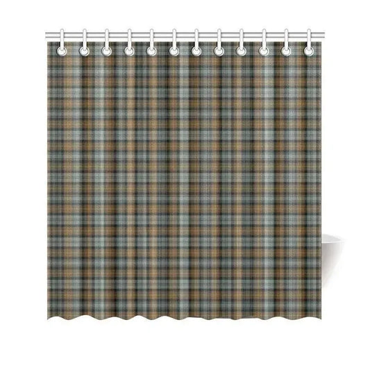 Gordon Weathered Tartan Plaid Shower Curtain