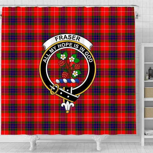 Fraser Tartan Crest Shower Curtain