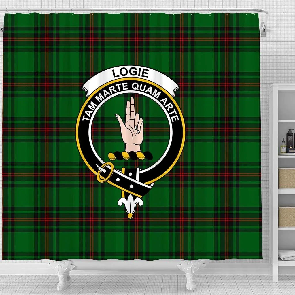 Logie Tartan Crest Shower Curtain