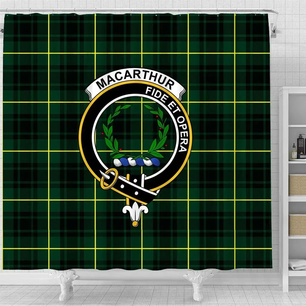 MacArthur Tartan Crest Shower Curtain