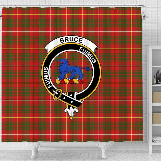 Bruce Tartan Crest Shower Curtain