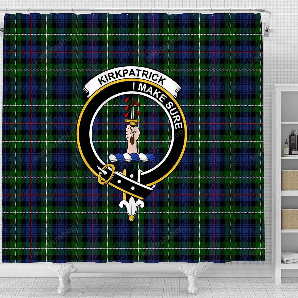 Kirkpatrick Tartan Crest Shower Curtain