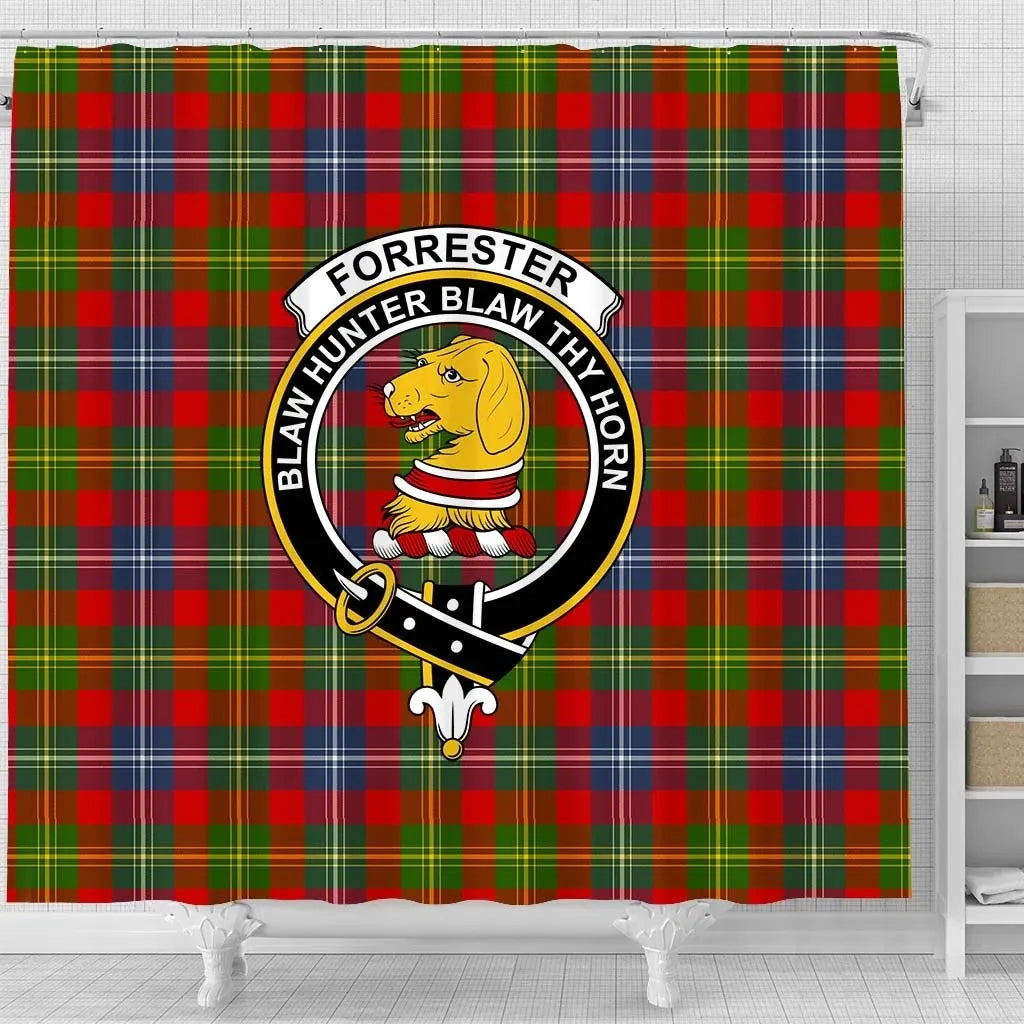Forrester Tartan Crest Shower Curtain