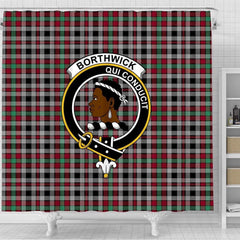 Borthwick Tartan Crest Shower Curtain