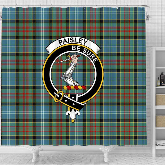 Paisley Tartan Crest Shower Curtain