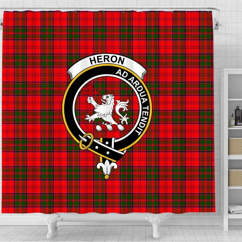 Heron Tartan Crest Shower Curtain