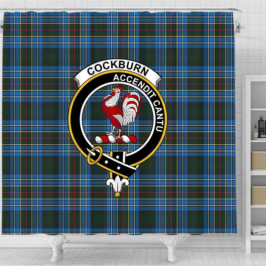 Cockburn Tartan Crest Shower Curtain