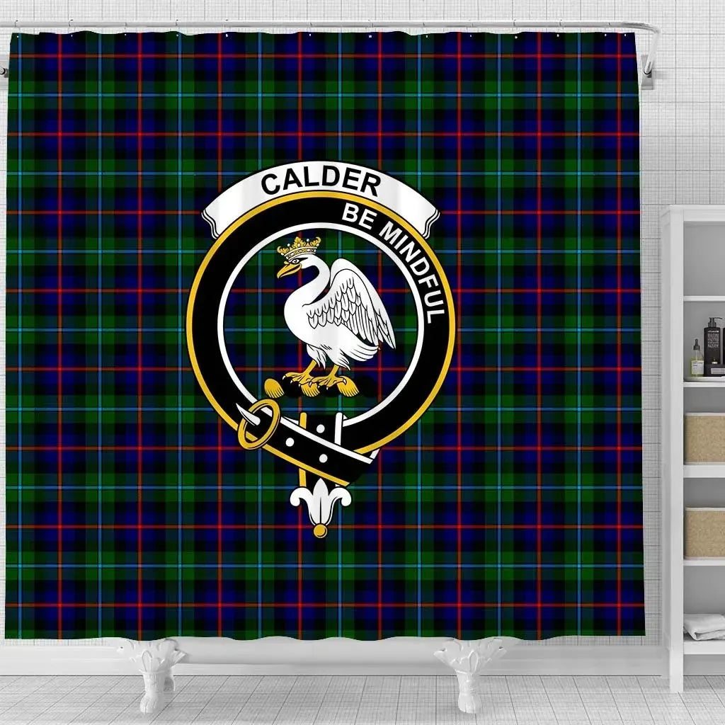 Calder (Calder-Campbell) Tartan Crest Shower Curtain – Tartan Clans