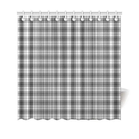 Douglas Grey Modern Tartan Plaid Shower Curtain