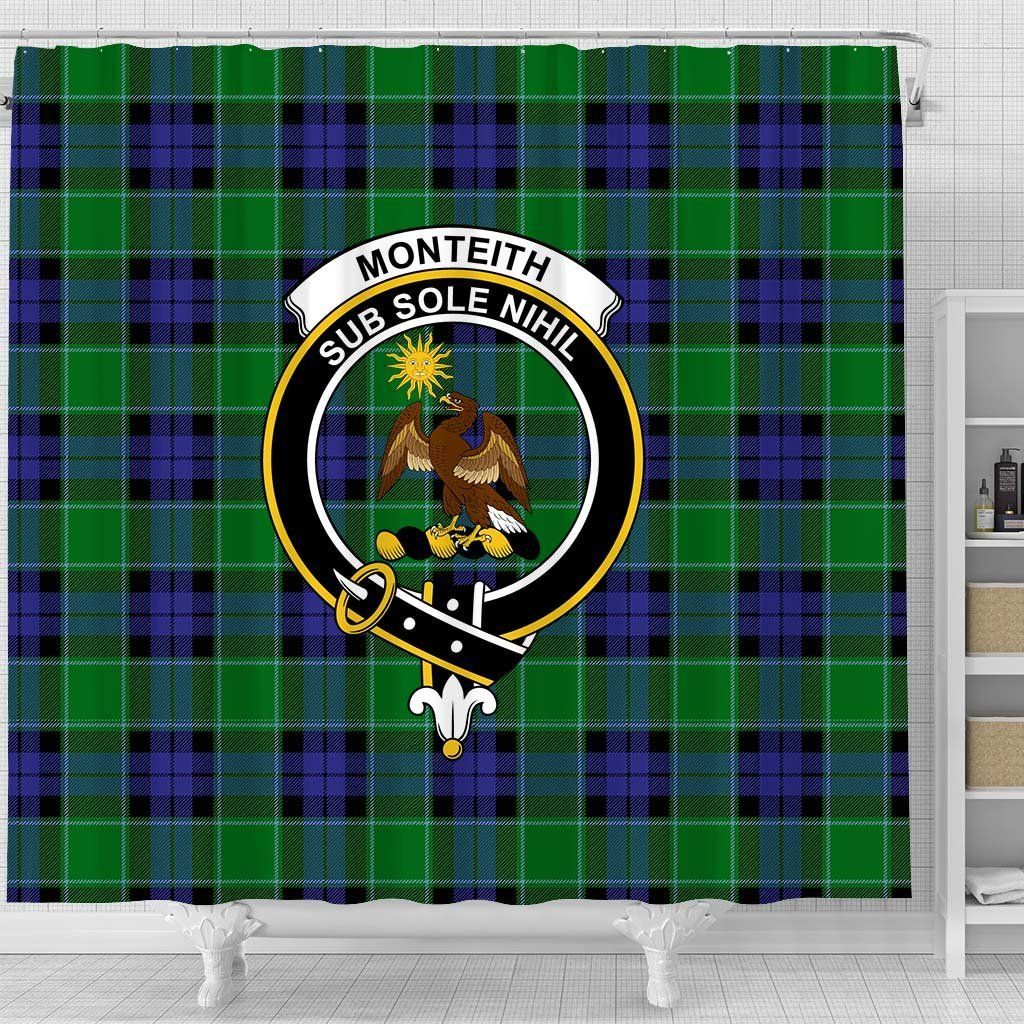 Monteith Tartan Crest Shower Curtain