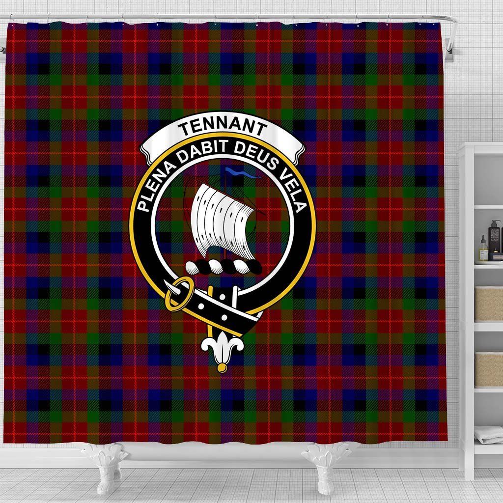 Tennant Tartan Crest Shower Curtain