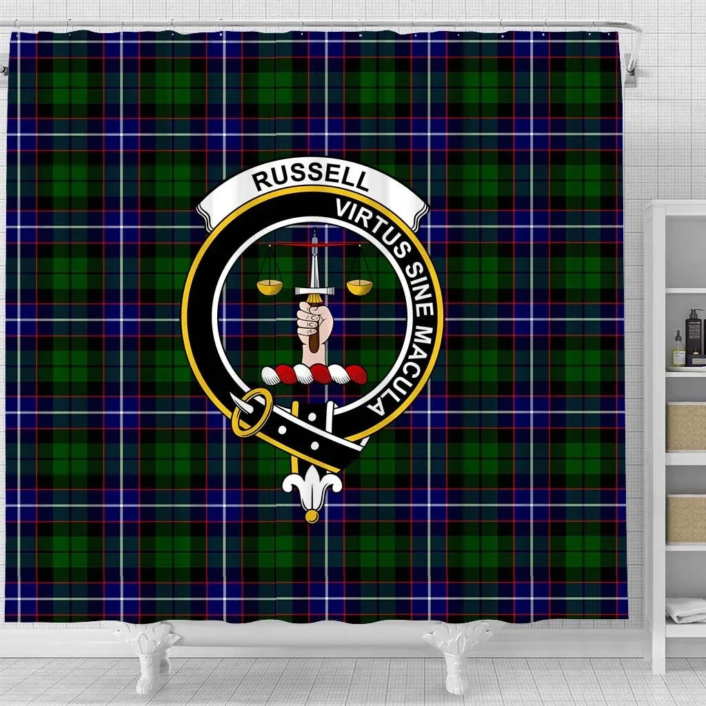 Russell Tartan Crest Shower Curtain