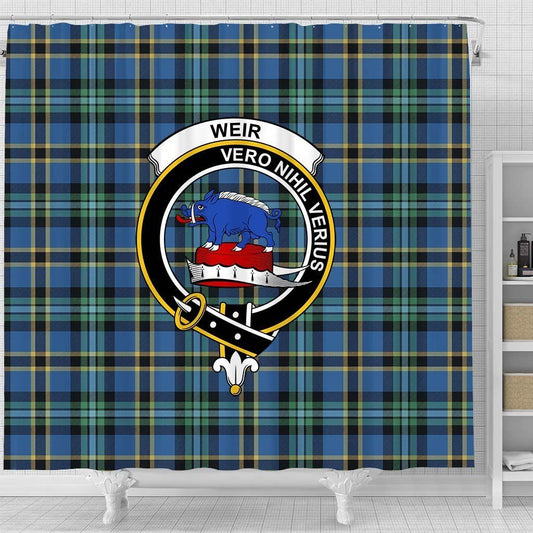 Weir Tartan Crest Shower Curtain