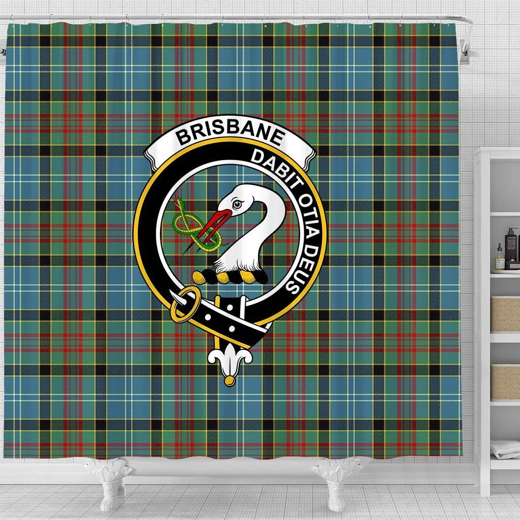 Brisbane Tartan Crest Shower Curtain
