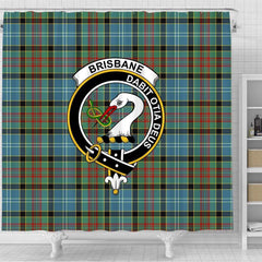 Brisbane Tartan Crest Shower Curtain